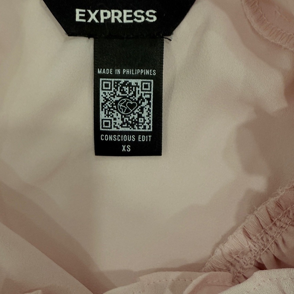 Express Light Pink Ruffle Dress - Picture 3 of 7